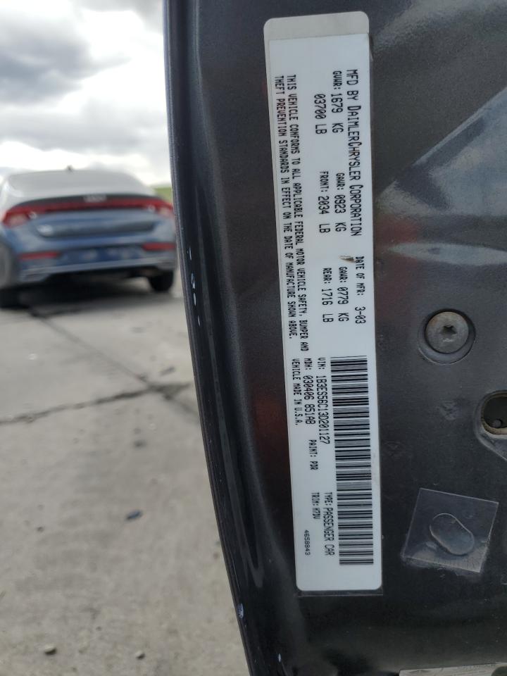 2003 Dodge Neon Sxt VIN: 1B3ES56C13D201127 Lot: 55269195