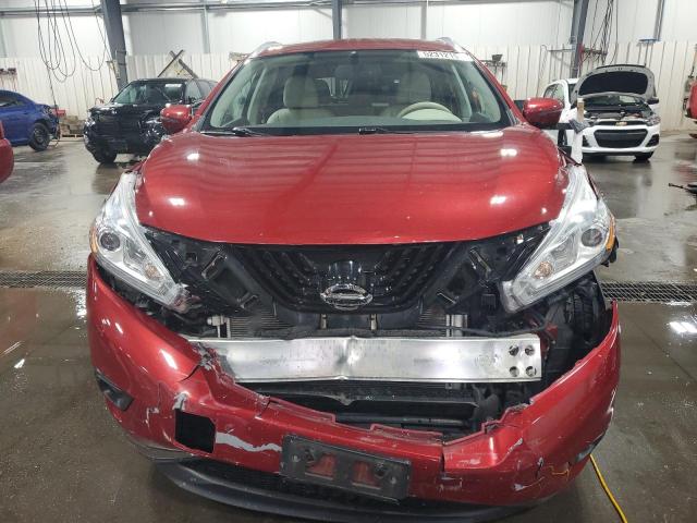  NISSAN MURANO 2016 Red
