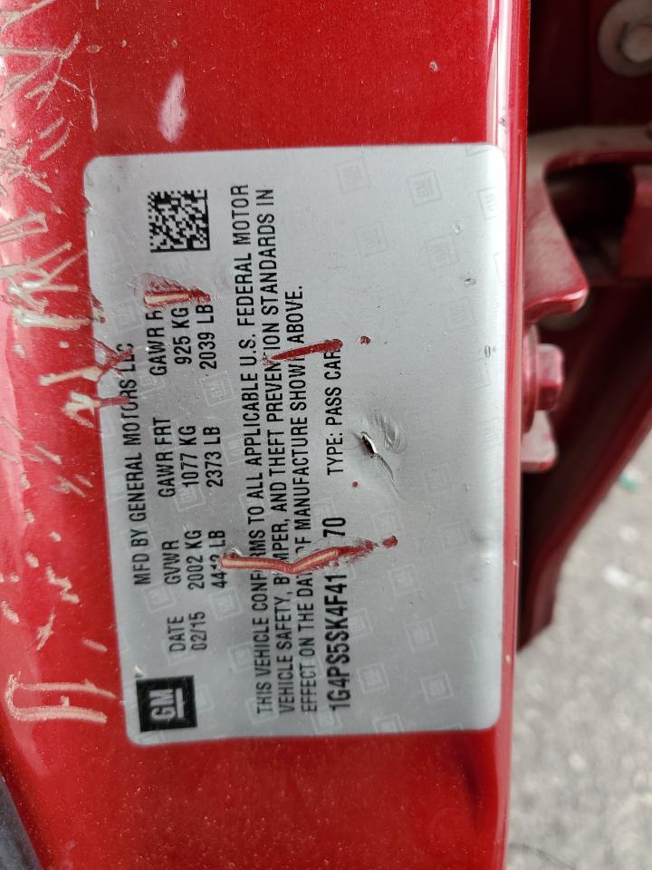 2015 Buick Verano VIN: 1G4PS5SK4F4178270 Lot: 51417695
