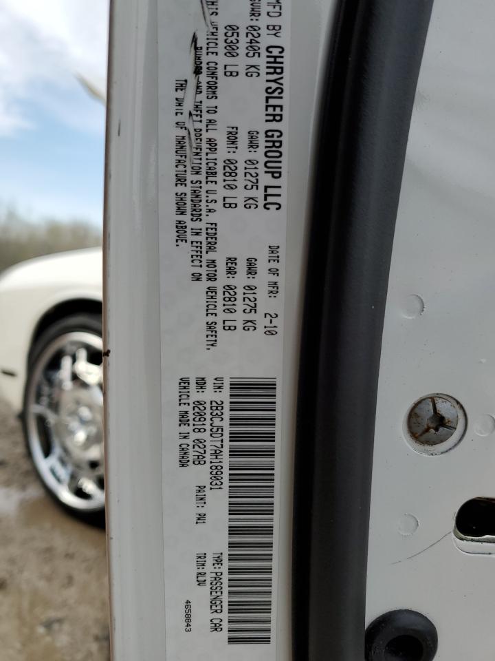 2010 Dodge Challenger R/T VIN: 2B3CJ5DT7AH189031 Lot: 51335745