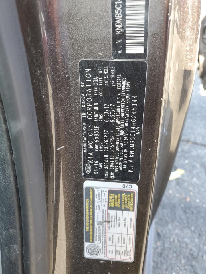 2017 Kia Sedona Lx VIN: KNDMB5C14H6248144 Lot: 54258385