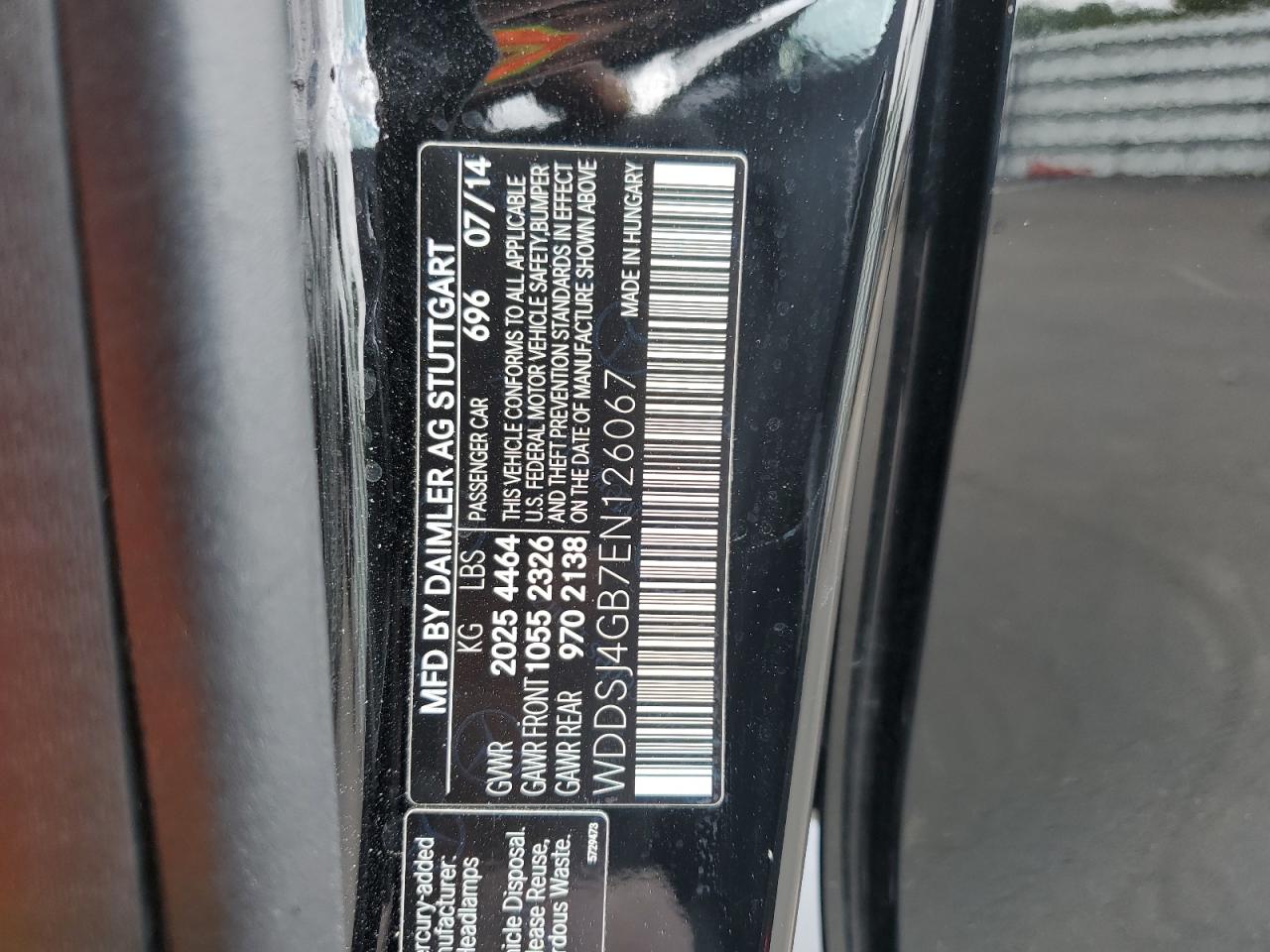 WDDSJ4GB7EN126067 2014 Mercedes-Benz Cla 250 4Matic