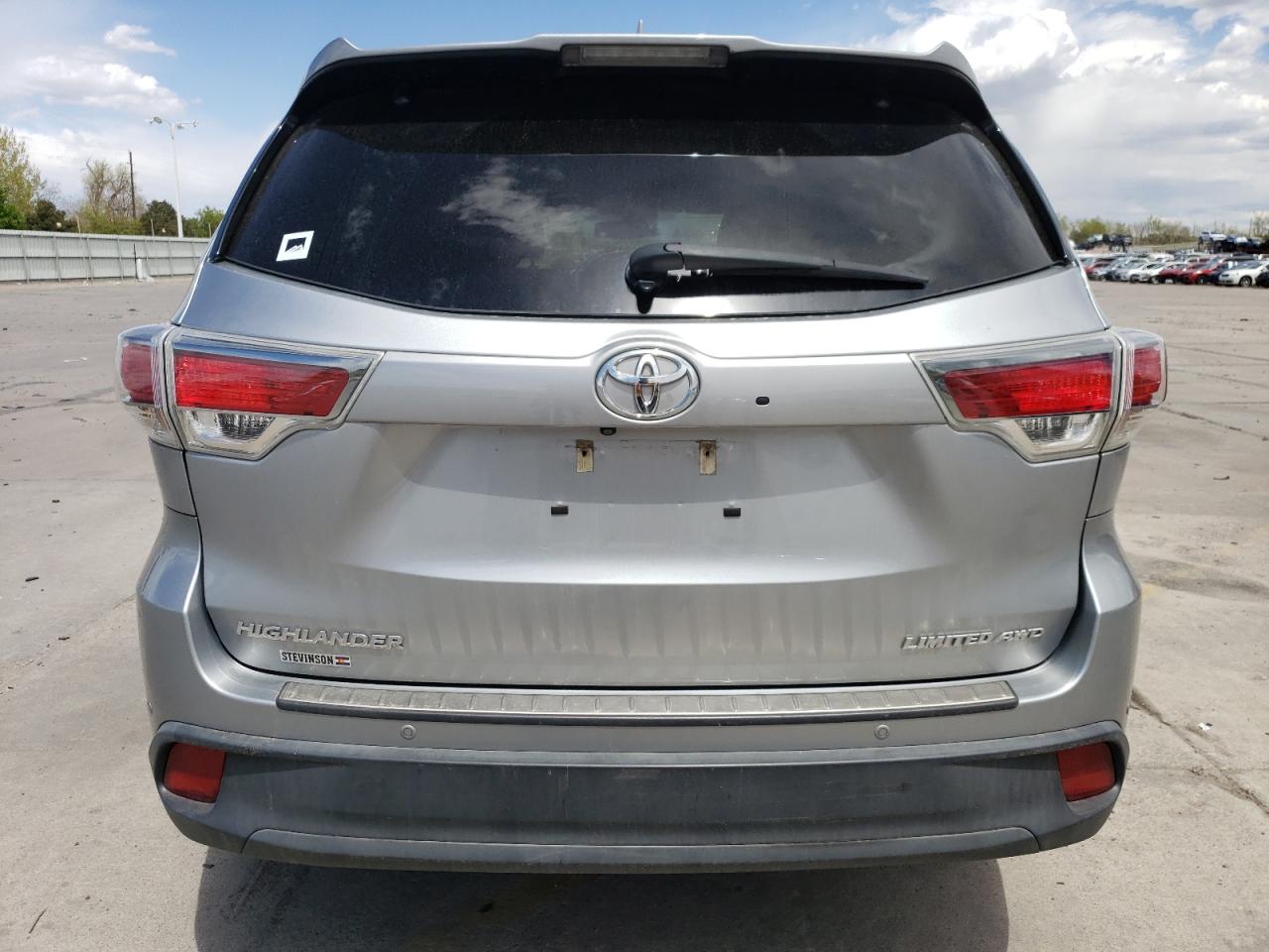 2015 Toyota Highlander Limited VIN: 5TDDKRFH7FS220934 Lot: 55126425