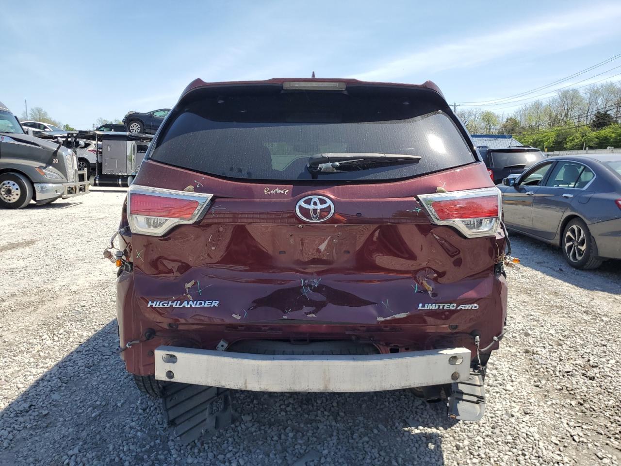2015 Toyota Highlander Limited VIN: 5TDDKRFH8FS121393 Lot: 53389005