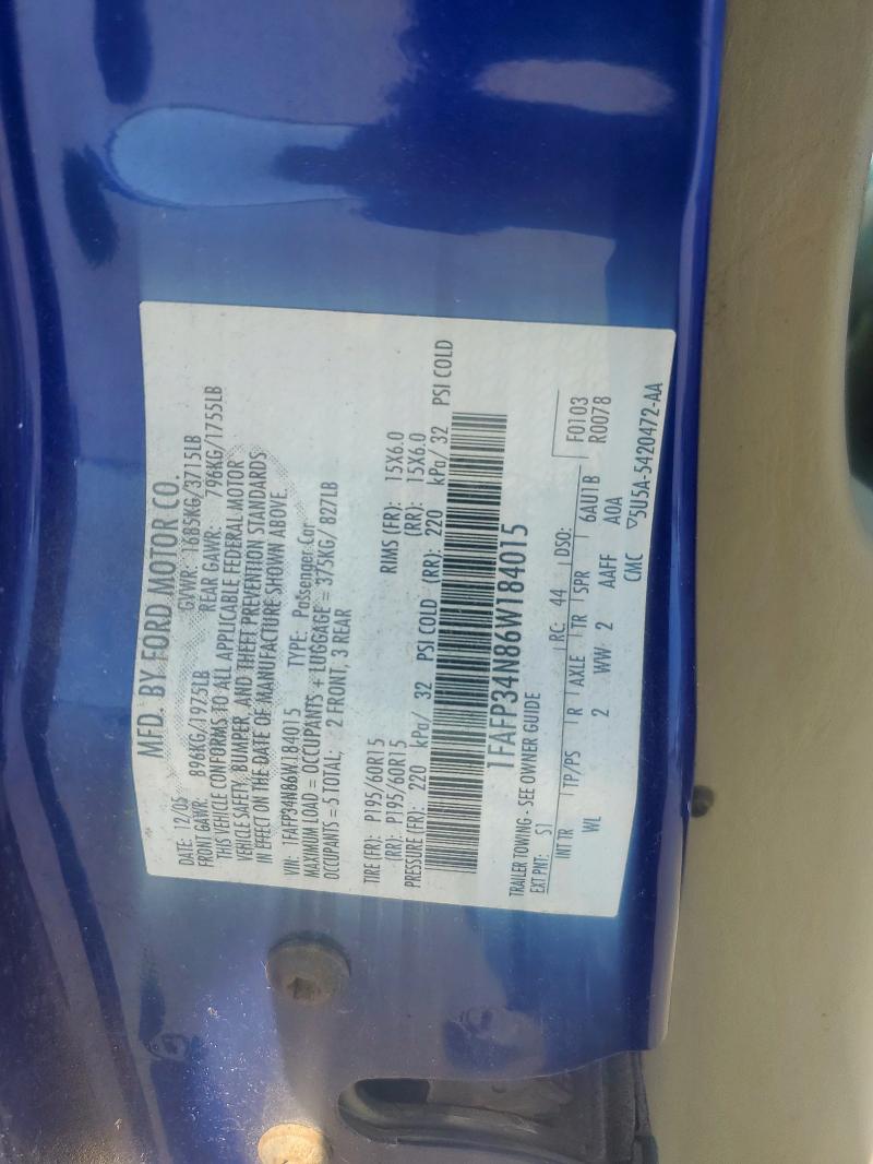 2006 FORD FOCUS ZX4