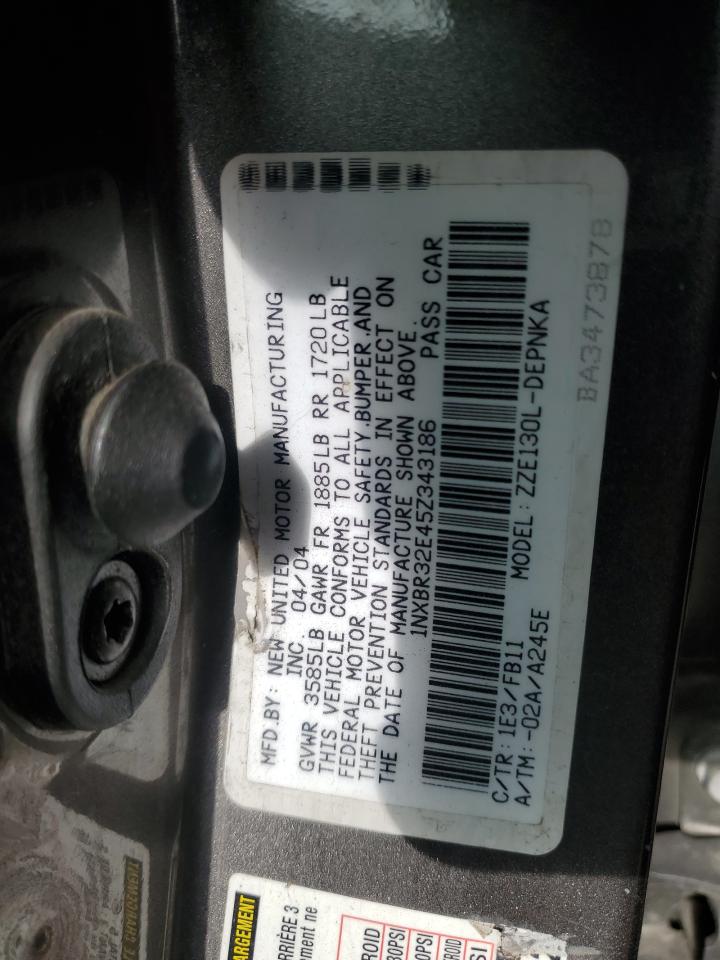 2005 Toyota Corolla Ce VIN: 1NXBR32E45Z343186 Lot: 45894915