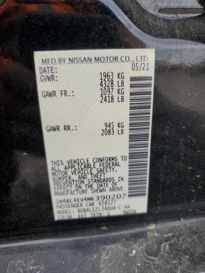 1n4bl4ev4mn390207 1N4BL4EV4MN390207 2021 Nissan Altima Sl