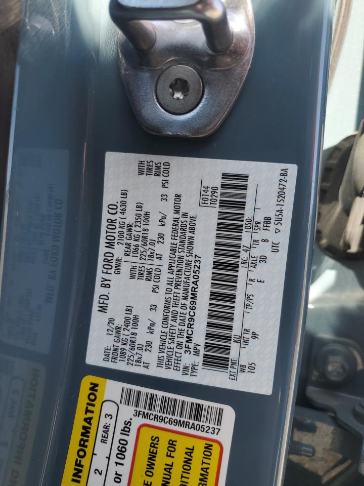 2021 Ford Bronco Sport Outer Banks VIN: 3FMCR9C69MRA05237 Lot: 52595095
