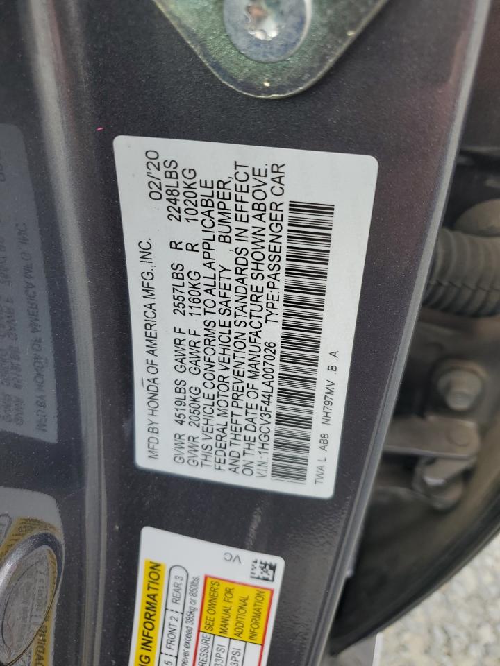 1HGCV3F44LA007026 HONDA ACCORD 2020