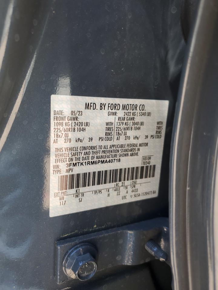 2023 Ford Mustang Mach-E Select VIN: 3FMTK1RM6PMA40718 Lot: 54689845