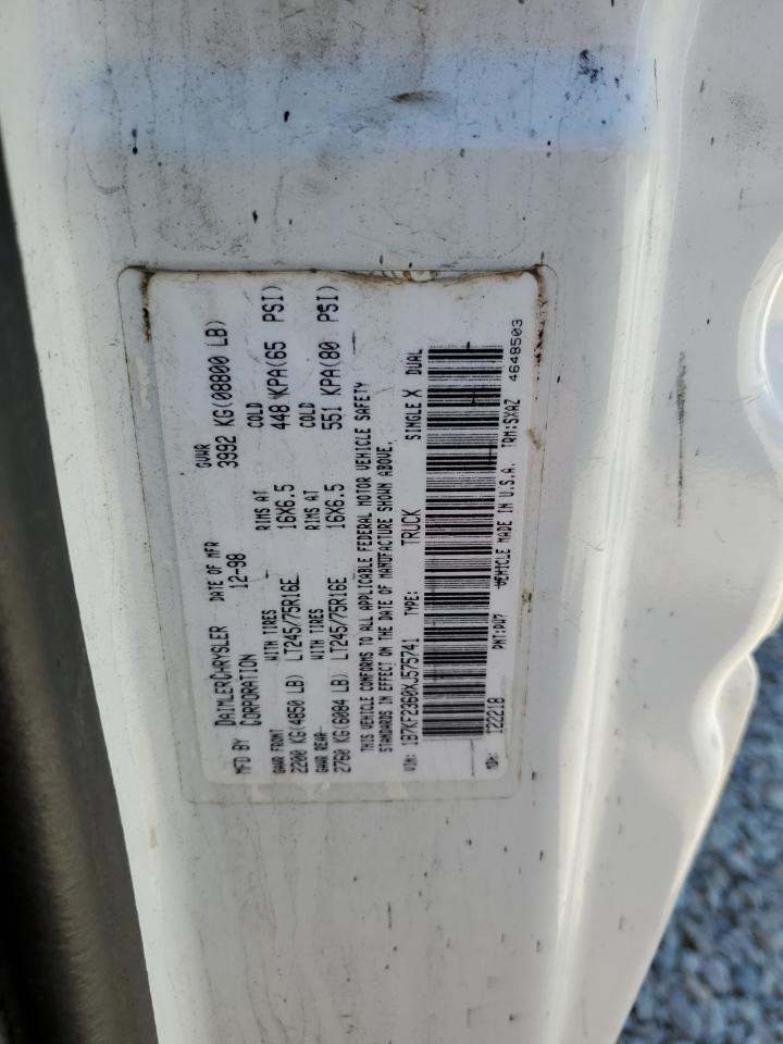 1999 Dodge Ram 2500 VIN: 1B7KF2360XJ575741 Lot: 53166725