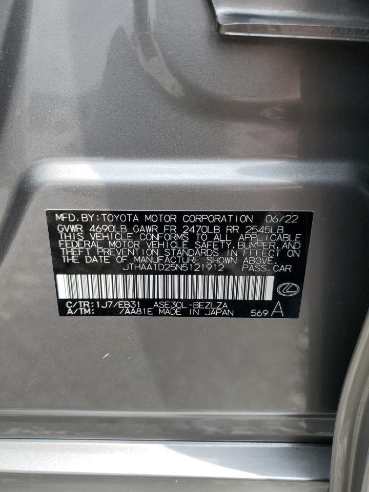 2022 Lexus Is 300 VIN: JTHAA1D25N5121912 Lot: 55110665