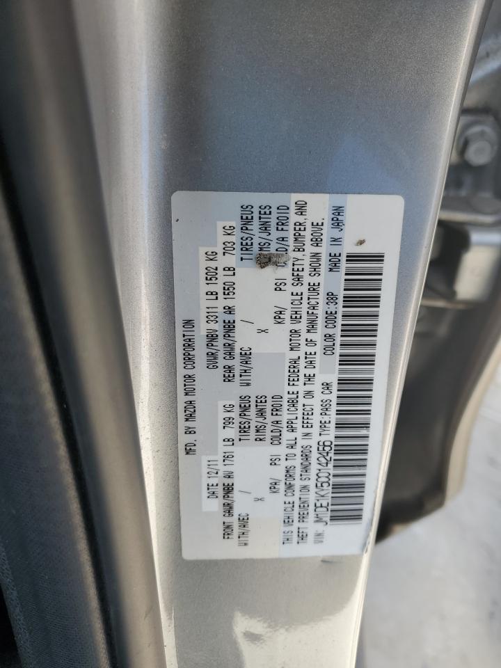 2012 Mazda Mazda2 VIN: JM1DE1KY5C0142456 Lot: 53406035