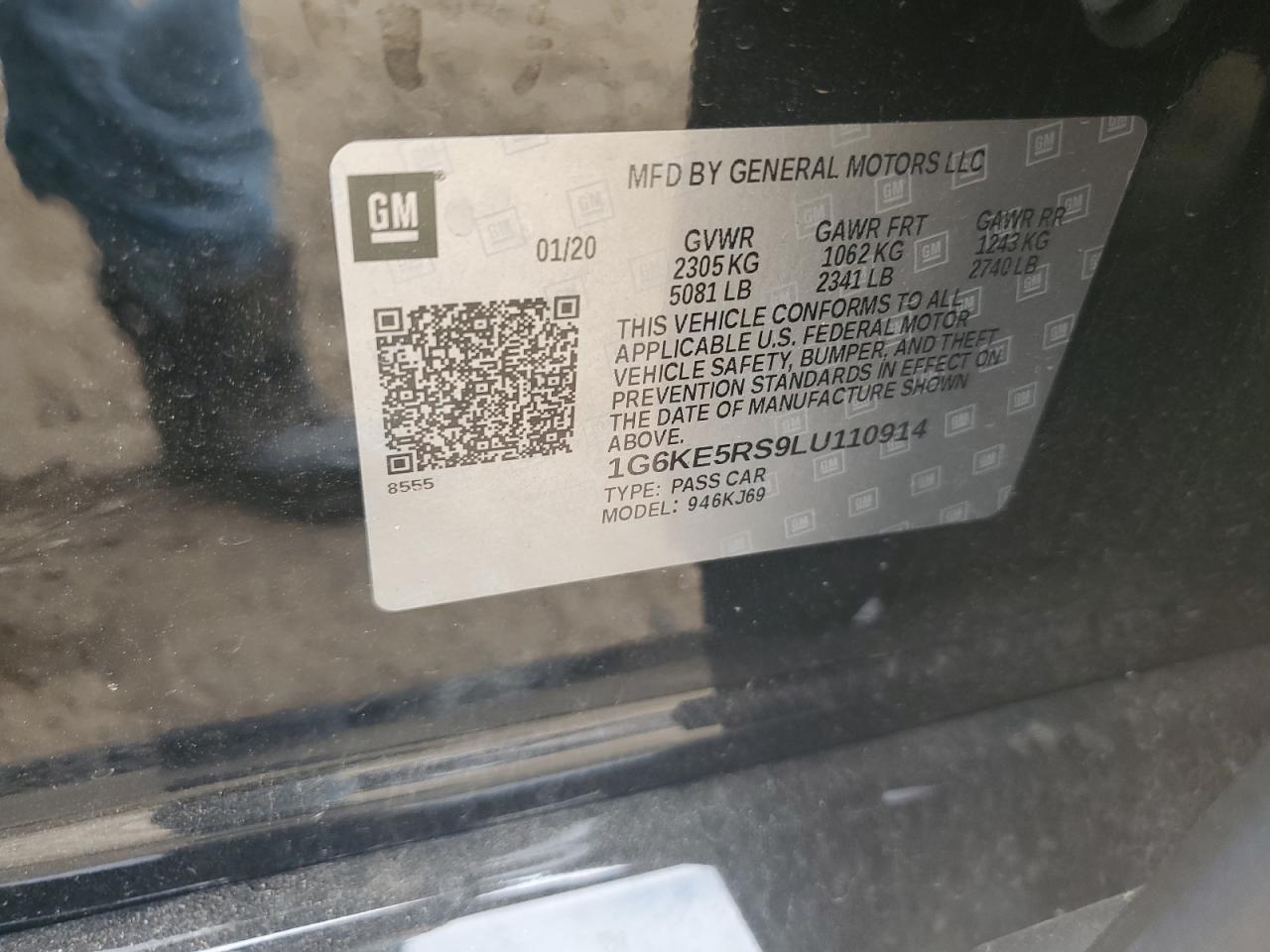 2020 Cadillac Ct6 Luxury Csav VIN: 1G6KE5RS9LU110914 Lot: 54825105