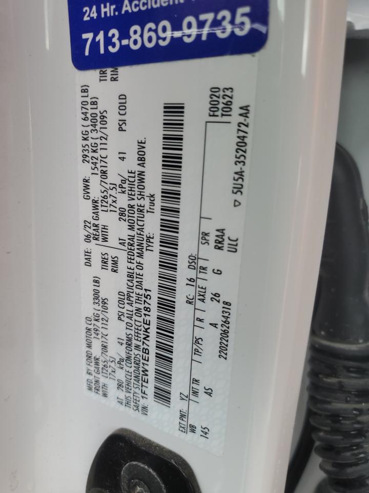 1FTEW1EB7NKE18751 FORD F-150 2022