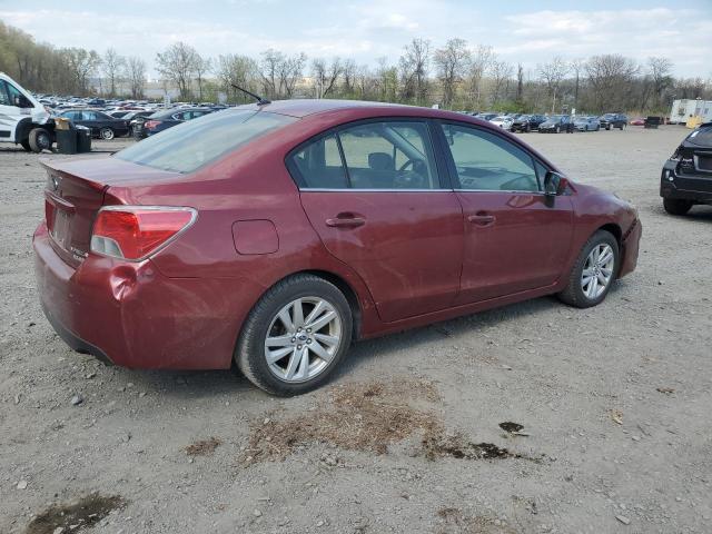 Sedans SUBARU IMPREZA 2016 Burgundy