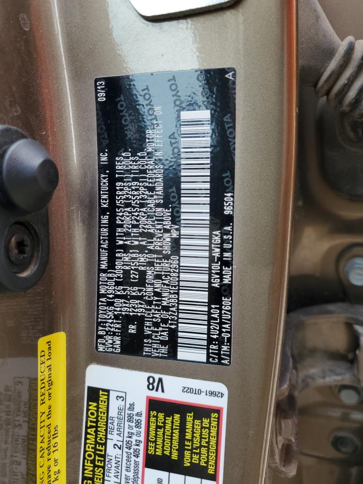 2014 Toyota Venza Le VIN: 4T3ZA3BB1EU082960 Lot: 53369745