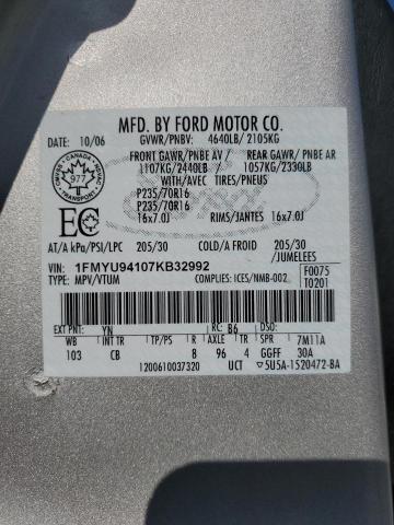 2007 FORD ESCAPE LIMITED