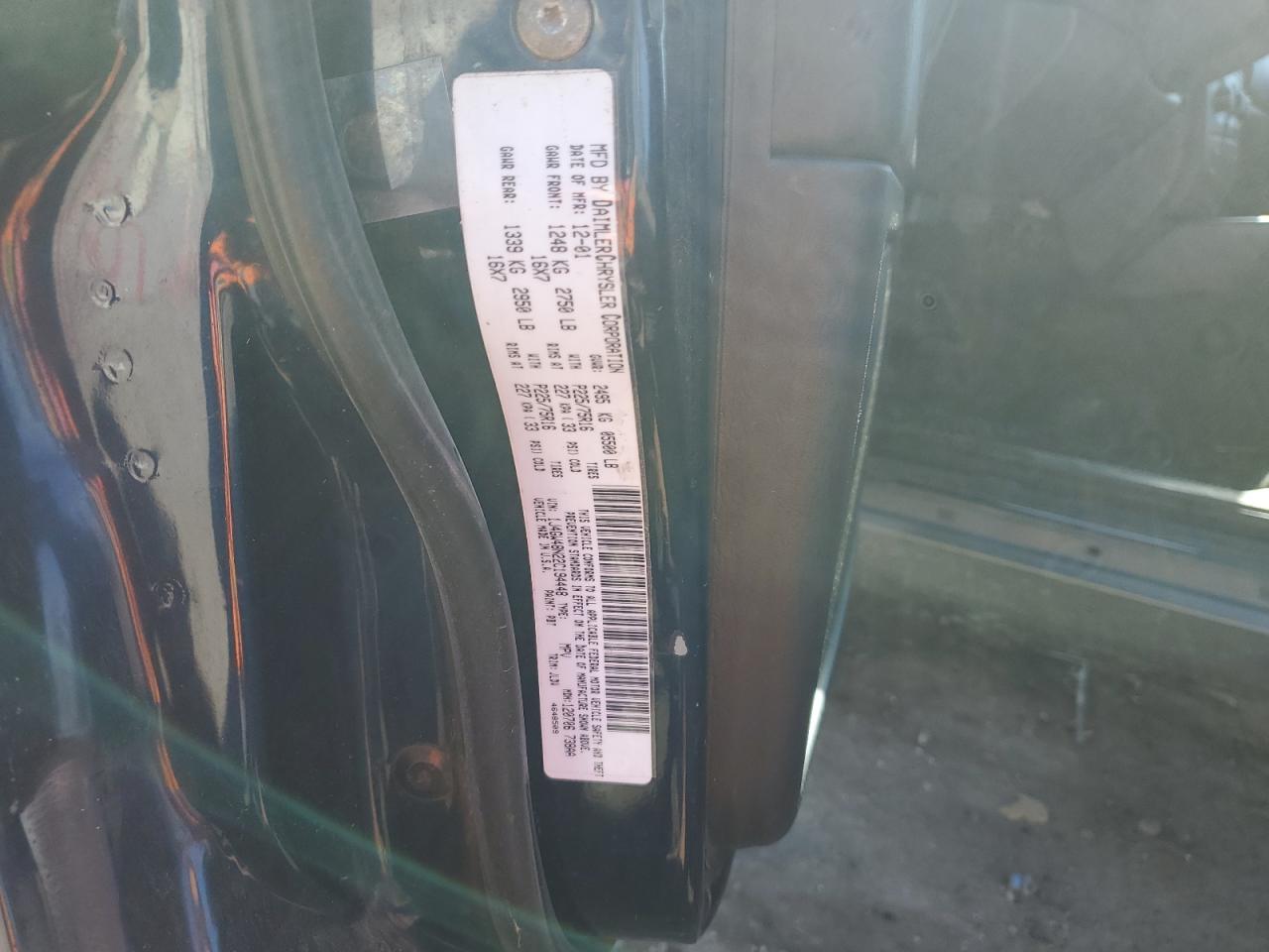 2002 Jeep Grand Cherokee Laredo VIN: 1J4GW48N22C194448 Lot: 53296255