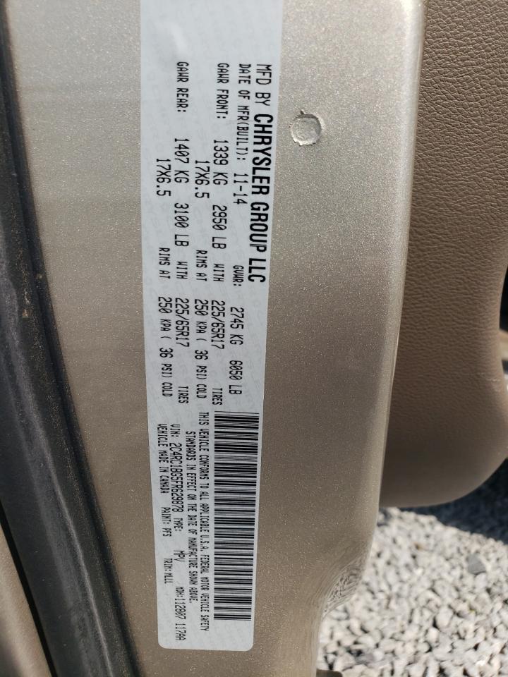 2015 Chrysler Town & Country Touring VIN: 2C4RC1BG5FR629878 Lot: 54152215