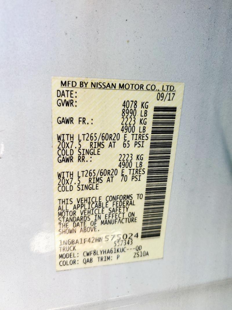 2017 NISSAN TITAN XD SL
