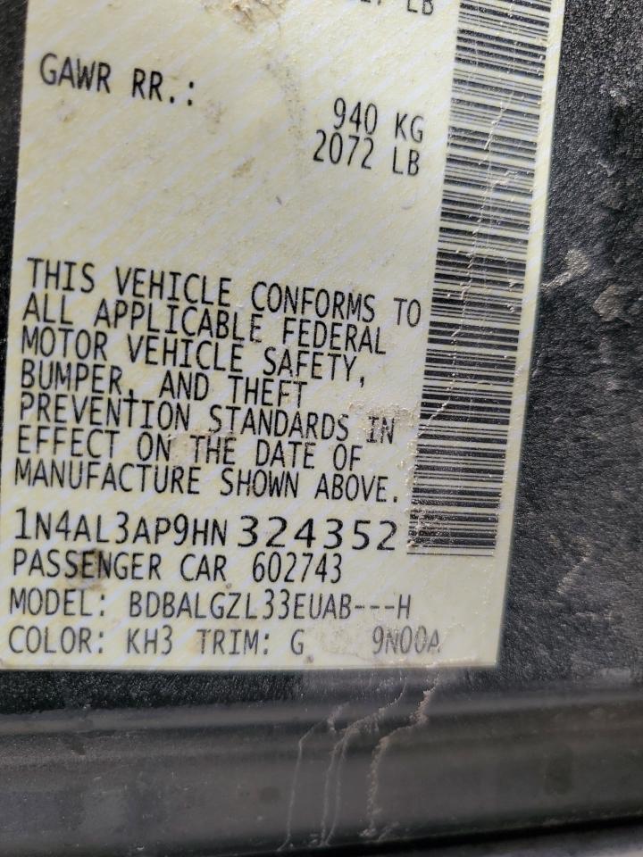 1N4AL3AP9HN324352 NISSAN ALTIMA 2017