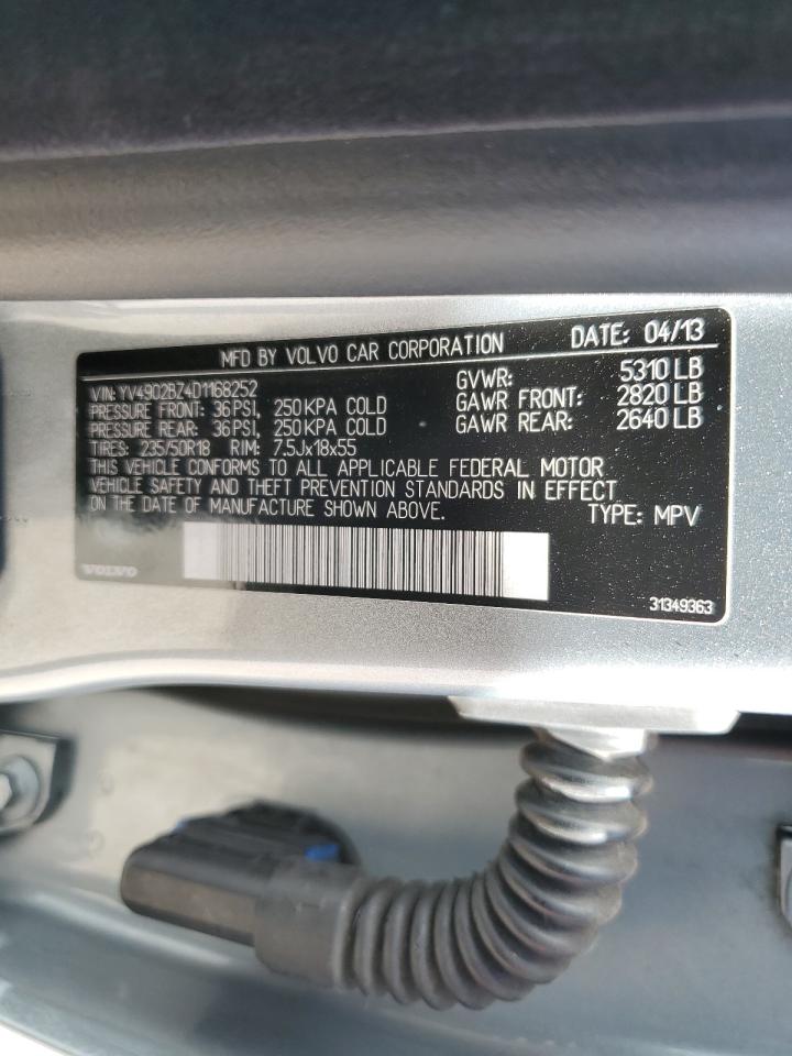 2013 Volvo Xc70 T6 VIN: YV4902BZ4D1168252 Lot: 54168125