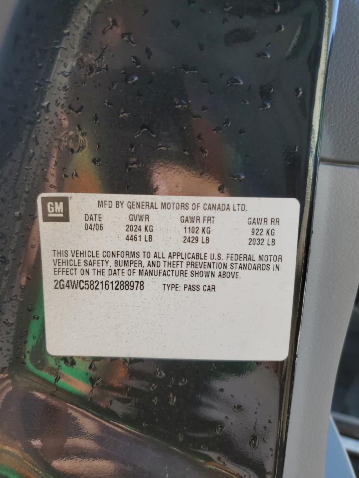 2006 Buick Lacrosse Cx VIN: 2G4WC582161288978 Lot: 55307725