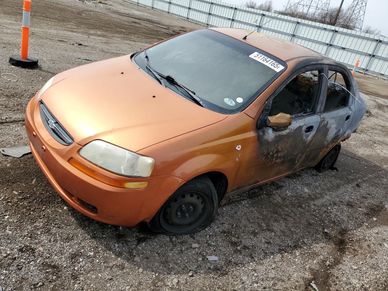 2005 Chevrolet Aveo Base na sprzedaż w Elgin, IL - Burn