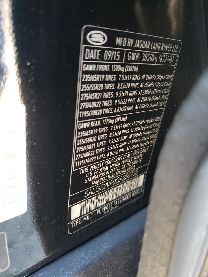 salgs2vf0ga255732 SALGS2VF0GA255732 2016 Land Rover Range Rover Hse
