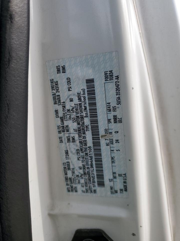 2006 Ford Econoline E350 Super Duty Wagon VIN: 1FBNE31L96HA61105 Lot: 51996365