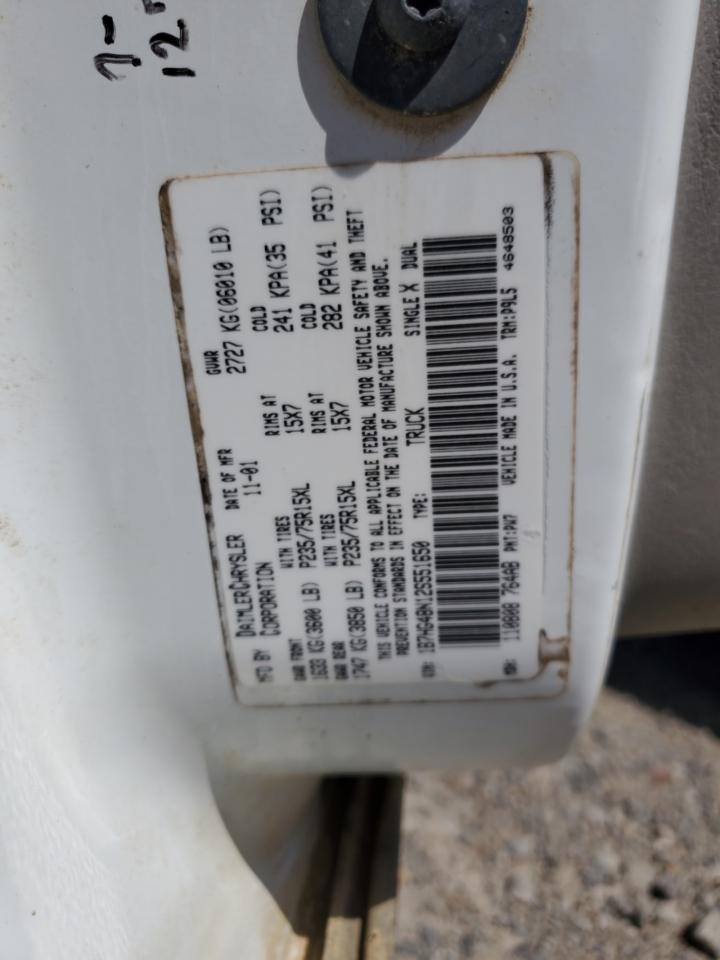 2002 Dodge Dakota Quad Slt VIN: 1B7HG48N12S551650 Lot: 49324025