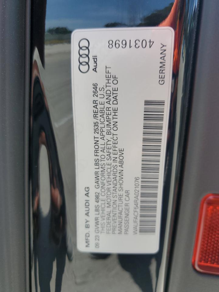 2024 Audi A5 Premium Plus 45 VIN: WAUFACF54RA021076 Lot: 54488315