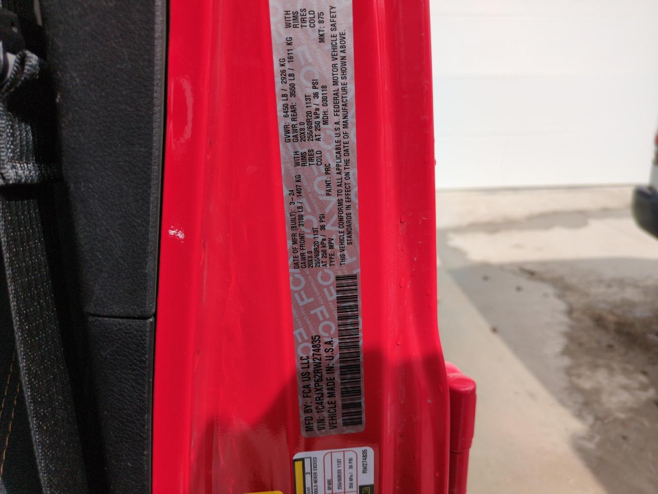 1C4RJXP62RW274835 JEEP WRANGLER 2024