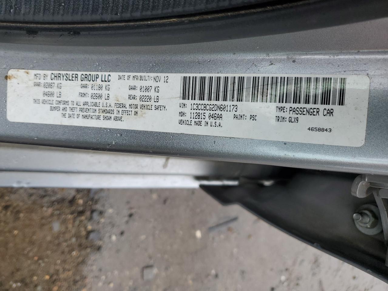 1C3CCBCG2DN601173 2013 Chrysler 200 Limited