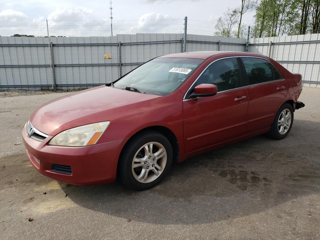2007 Honda Accord Ex продається в Dunn, NC - Rear End