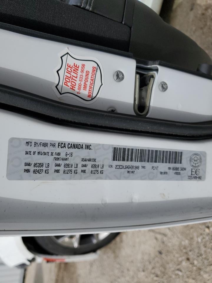 2016 Dodge Charger Sxt VIN: 2C3CDXJG4GH281848 Lot: 52309445