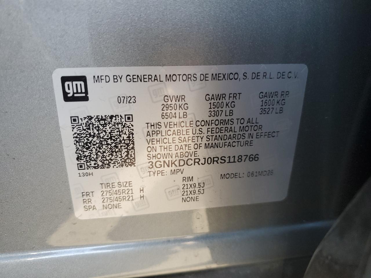 2024 Chevrolet Blazer Rs VIN: 3GNKDCRJ0RS118766 Lot: 53173545