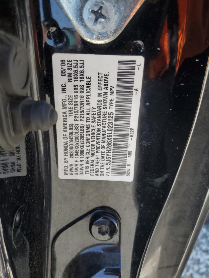 2006 Honda Element Ex VIN: 5J6YH286X6L023125 Lot: 51530325