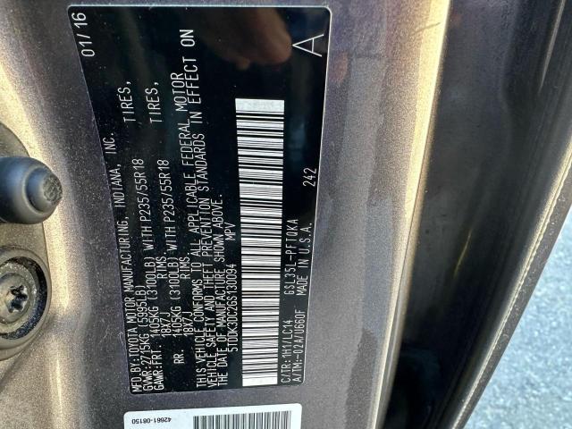 2016 TOYOTA SIENNA XLE