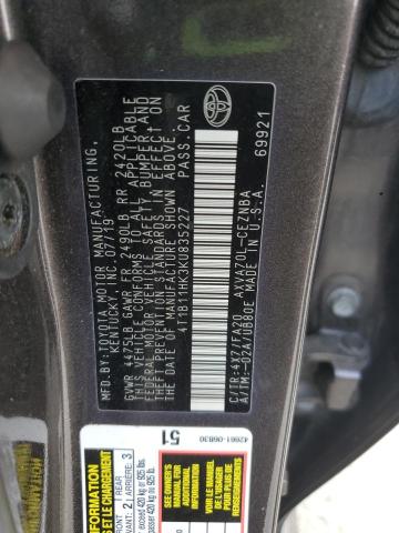 2019 TOYOTA CAMRY L