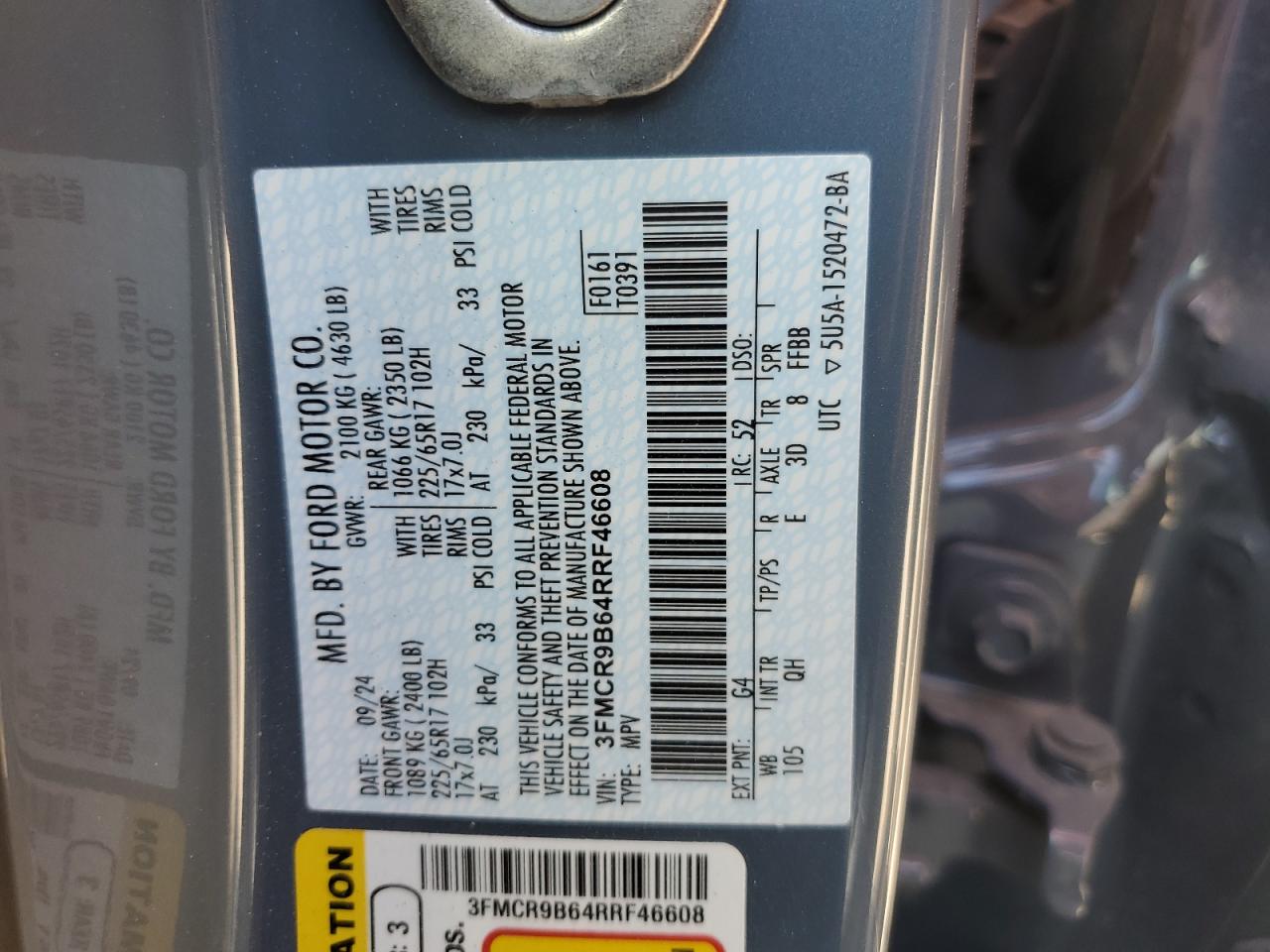 3FMCR9B64RRF46608 FORD BRONCO 2024