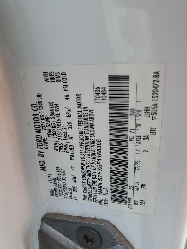 2015 Ford Transit Connect Xlt VIN: NM0LS7FX6F1188365 Lot: 54754025