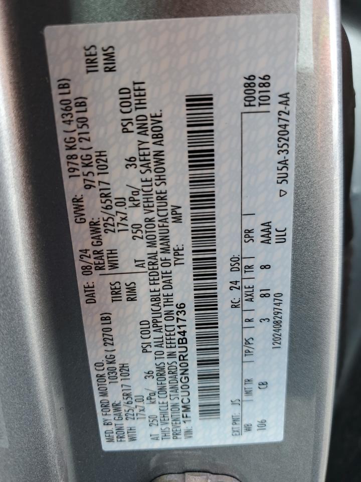 1FMCU0GN0RUB41736 FORD ESCAPE ACT 2024