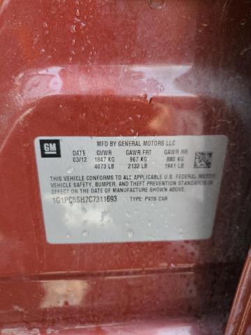 2012 CHEVROLET CRUZE LS