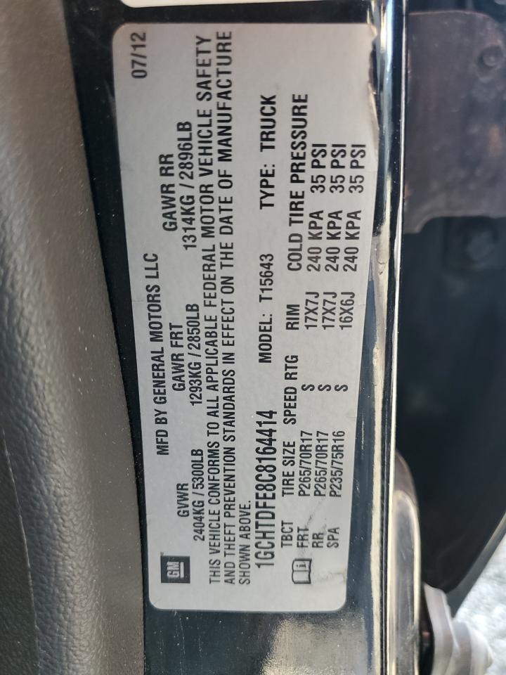 2012 Chevrolet Colorado Lt VIN: 1GCHTDFE8C8164414 Lot: 53887915