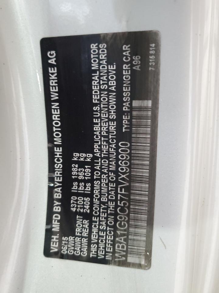 2015 BMW 228 Xi Sulev VIN: WBA1G9C57FVX96900 Lot: 53186835