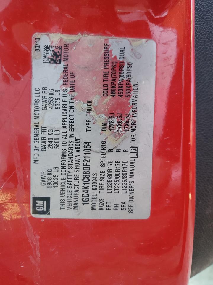 2013 Chevrolet Silverado K3500 Ltz VIN: 1GC4K1C88DF211064 Lot: 52437435