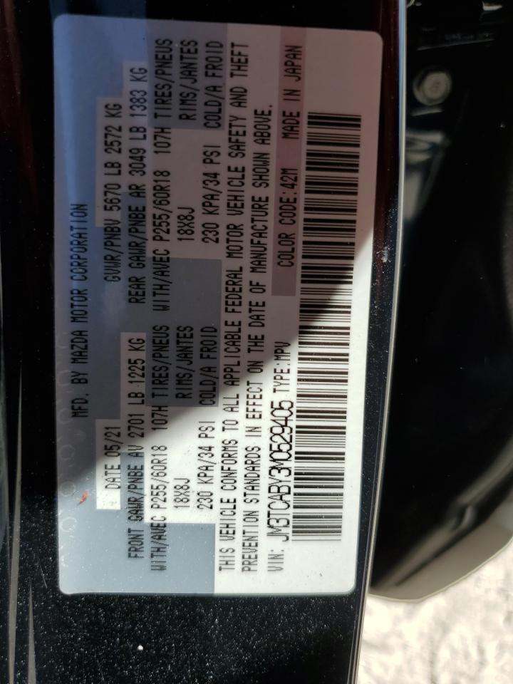 2021 Mazda Cx-9 Sport VIN: JM3TCABY3M0529405 Lot: 65677845