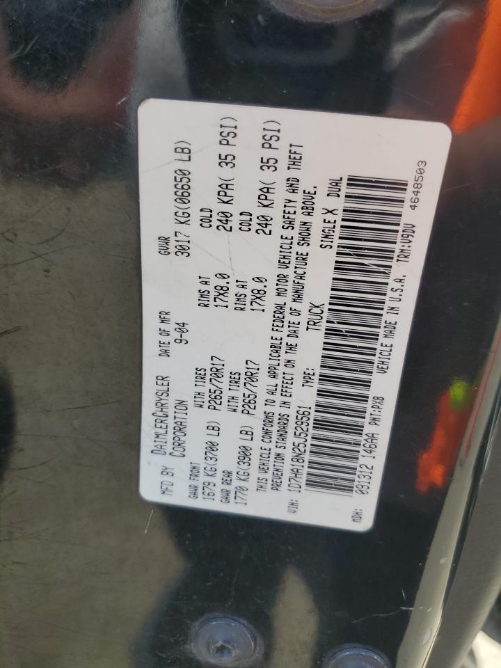 2005 Dodge Ram 1500 St VIN: 1D7HA18N25J529561 Lot: 67850485